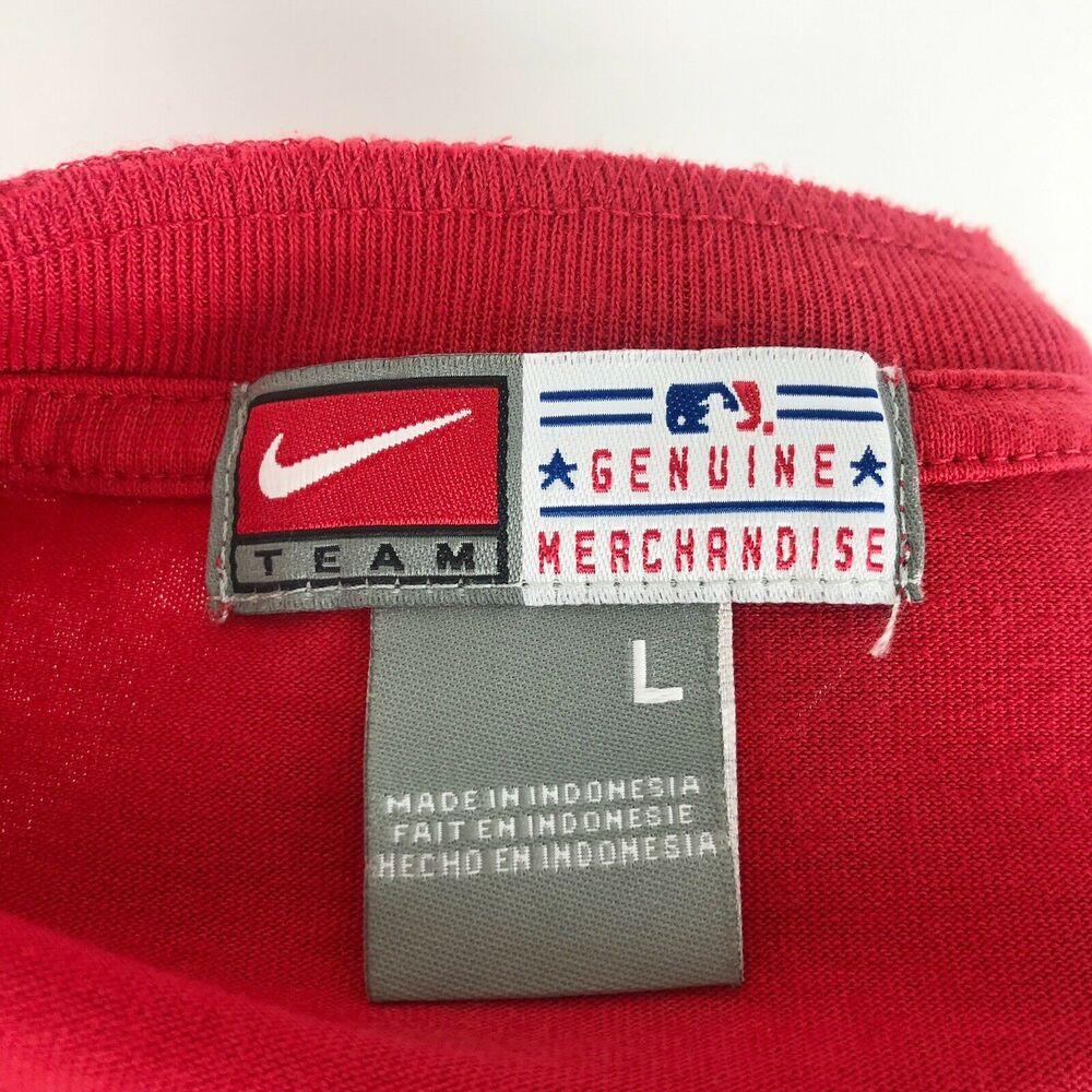 Nike Philadelphia Phillies Henley Shirt Mens Large Sewn Logo Short Sleeve Jersey - Picture 11 of 12